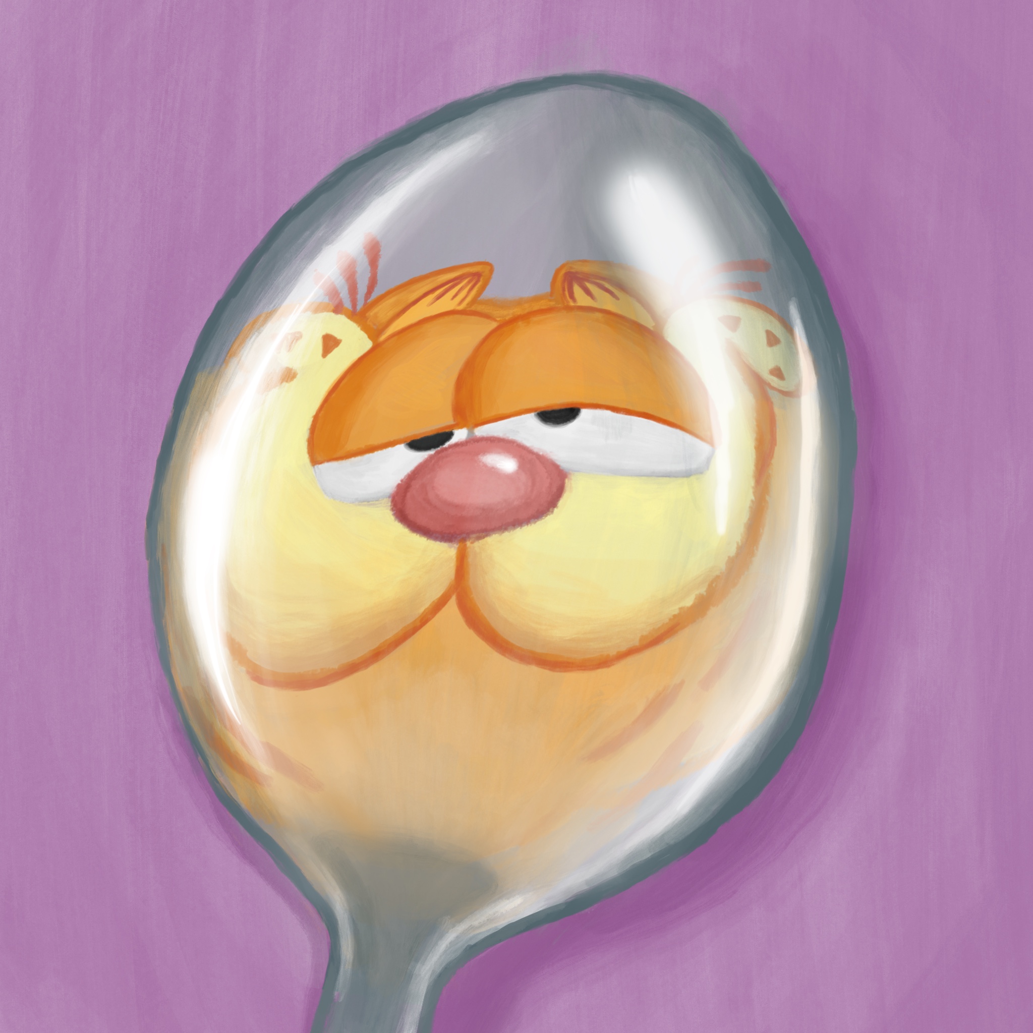 Garfield on a Spoon